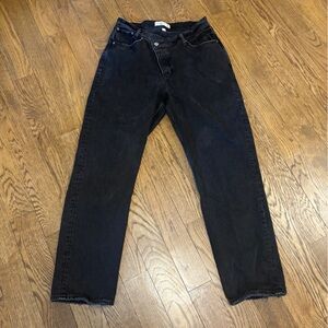 Abercrombie Curve Love The Dad High Rise Jeans Sz 29/8 Black Crossover